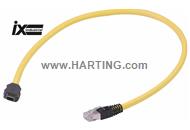 ix Industrial RJ45, PVC cable assy, 0.8m