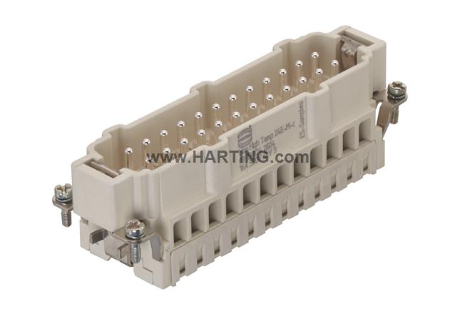 24 Contacts Plug Han ES Press Series 24B Cage Clamp Pin Heavy Duty Connector HARTING 09332242648 Insert