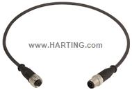 M12 Cable Assembly A-cod st/st m/f 7,5m
