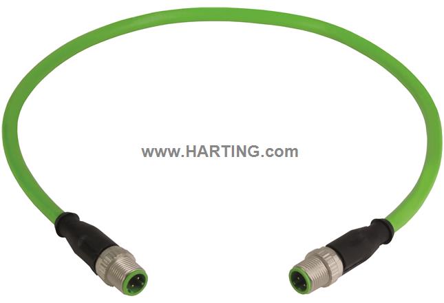 Details about   Harting 21 34 929 2405 100 M12 D-Coded Cable Assembly st/st m/m 10,0m NEW S...