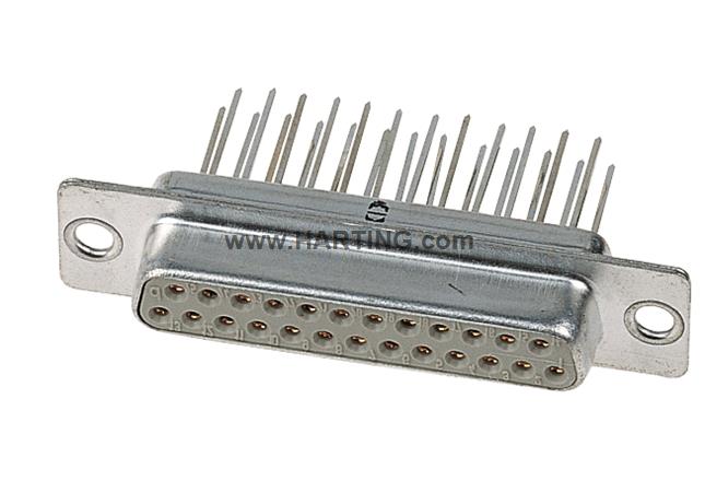 Harting D-Sub Standard Series Straight Crimp D-sub Connector Socket 9 pin