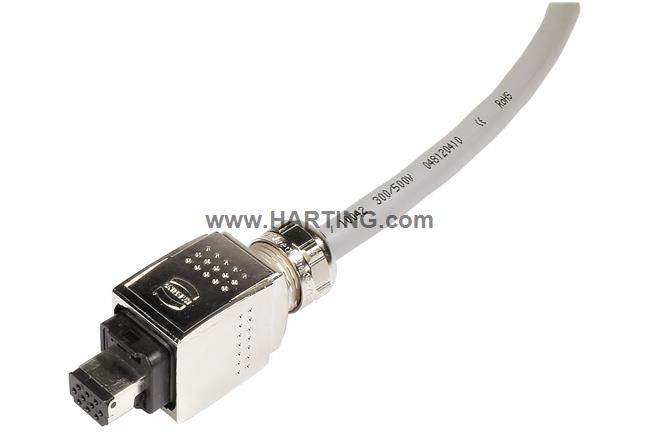 Han PP Signal 10-pole plug metal 7-11mm