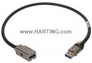 USB 3.0 PFT A plug - A HIFF jack 5,0m