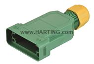Han GND cable to cable housing, 7,5-14mm