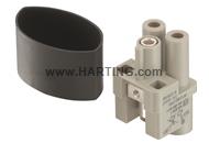 Han Q Series Heavy Duty Connector 09120023152 Pack of 2 Receptacle, 1+PE Contacts 3A Insert Han Q Series Heavy Duty Connector 09120023152 Pack of 2 Receptacle, 1+PE Contacts 3A Insert