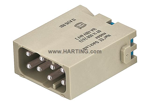 09140012733 Han-Modular Series Screw Socket Receptacle 1 Contact Module Heavy Duty Connector