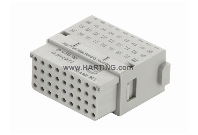 Steckverbinder/Stecker Harting Han 09140253101 High Density Modul 25pol VE5Stk Steckverbinder/Stecker Harting Han 09140253101 High Density Modul 25pol VE5Stk