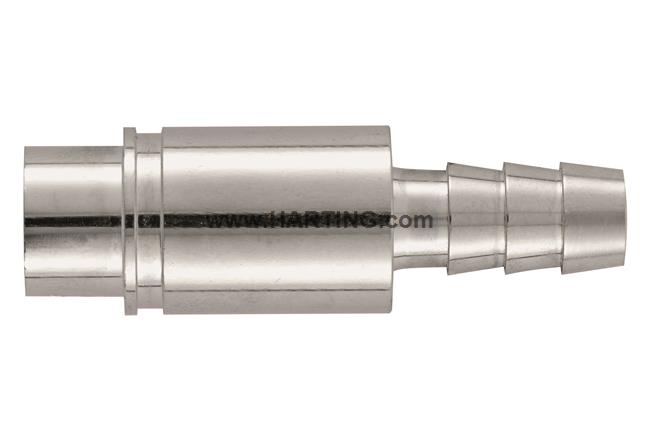 Pneum.contact metal ID 8mm,female+valve