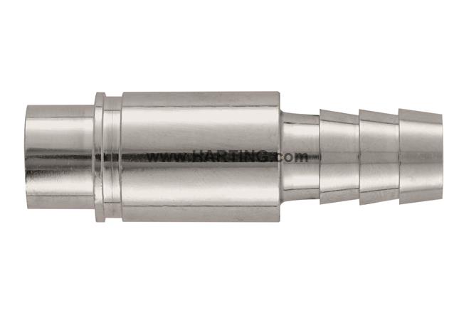 Pneum.contact metal ID 10mm,female+valve