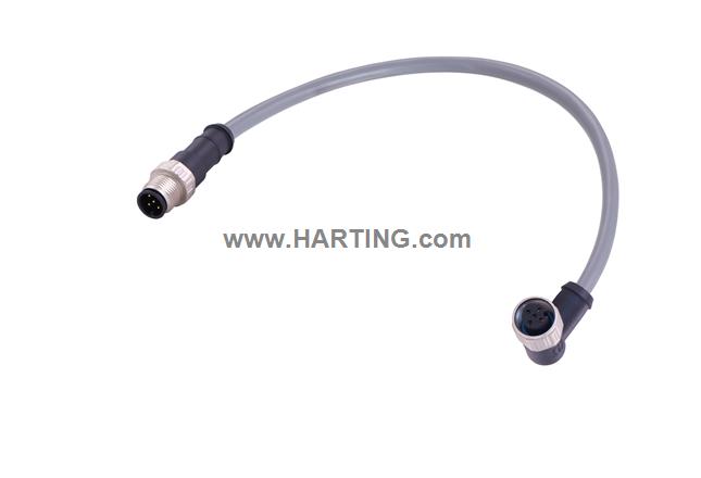 M12 A-cod 5-pol st/an m/f PVC Dnet 0.7m