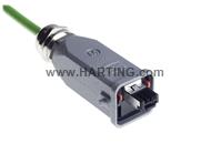 IP67 Data 3A Cable Plug, Standard Metal
