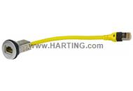 har-port RJ45 IP20 coupler cable; 1,50m