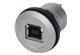 har-port USB 2.0 B-A coupler silver