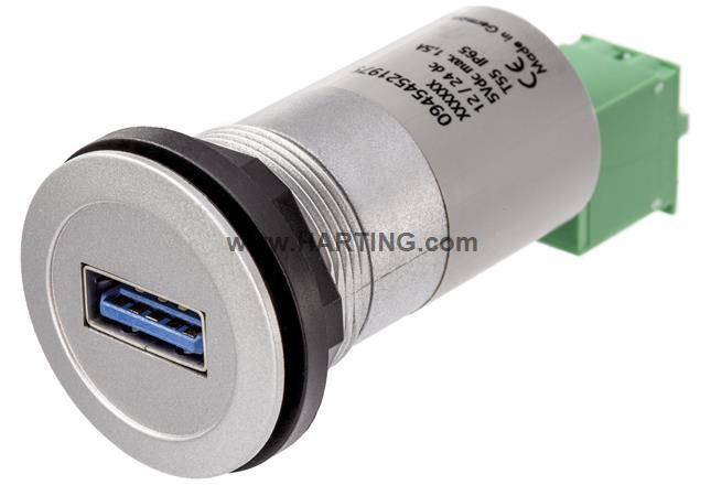 har-port USB charger 5V/1,5A silver