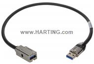 USB 3.0 PFT A plug - A HIFF jack 0,5m