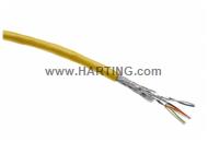 HARTING IE Cat.6A 4x2xAWG26/7 PUR yellow