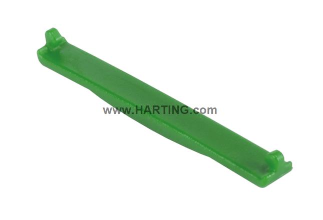 PP V4 coding clip for receptacle; green