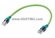 RJI DB Cat6a Cable Assy green PUR 0,2m
