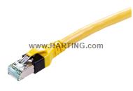 RJI DB Cat6a Cable Assy yellow PUR 0,3m
