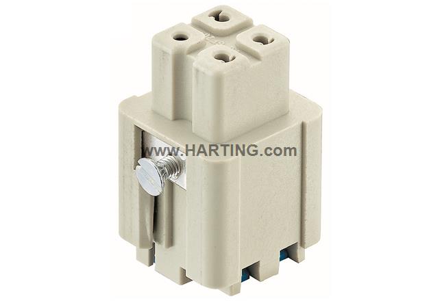Han 3A female insert with Quick-Lock