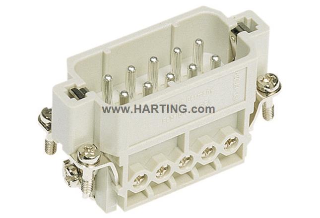 Han 10A-M-S, w. Wire Protection