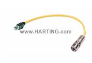 M12 PP X-code RJ45 cable assy Cat6a,1.5m