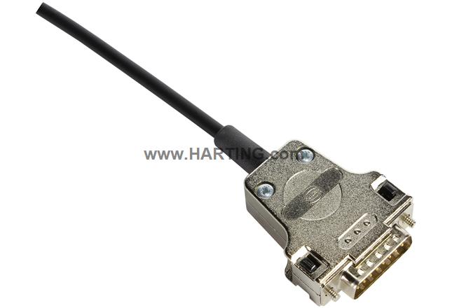 D Sub top entry metal hood 15 pole_cable