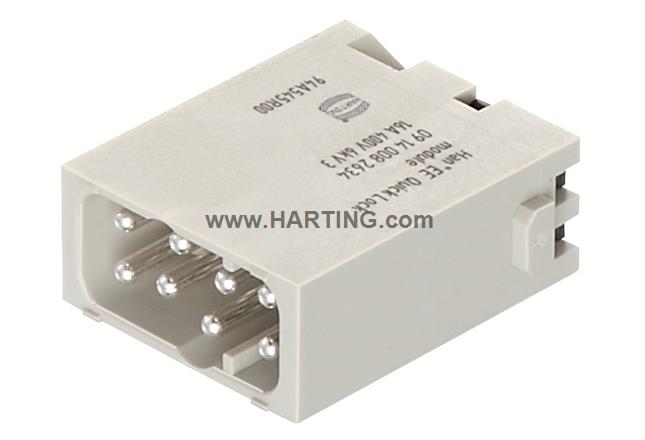 Han EE Quick-Lock module, male 1,5mm²