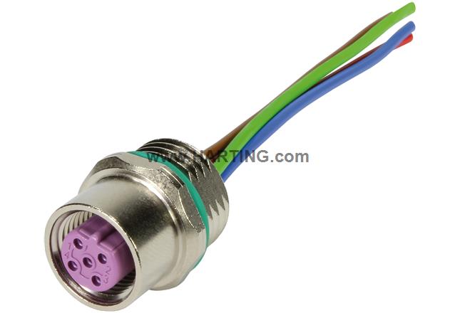 M12 Cable Assembly B-cod st/- f/- 0,5m