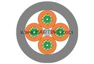 FO Cable,SM, 4-chanel, E9/125,PVC, ø9,5