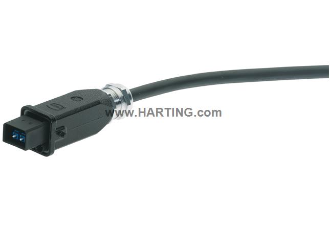 Hybr.cable Assy,DC,1m,FO+POW-SM-1xHAN3A