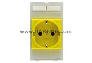 Plug socket module Germany yellow (VDE)