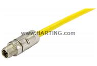 M12 X-coded cable assembly; 12m