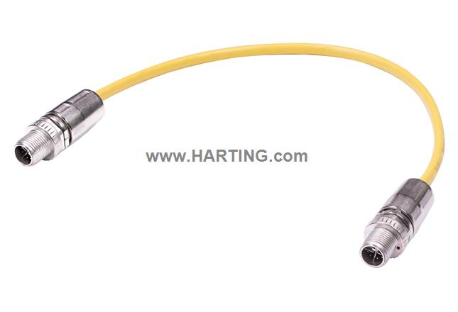 RJ45 - M12 x-code Cable Assy 13m PUR