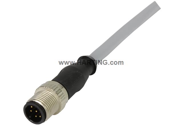 M12 Cable Assembly A-cod st/- m/- 15,0m