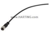 M12 Cable Assembly A-cod st/- f/- 2,0m