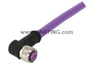 M12 Cable Assembly B-cod an/- f/- 0,5m