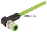 M12 Cable Assembly D-cod an/- m/- 3,0m