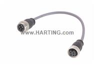 7/8 Cable Assembly 4-pole st/st f/m 0,3m