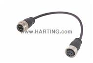 7/8 Cable Assembly 4p+PE st/st f/m 1,0m