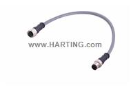 M12 A-cod 5-pol st/st m/f PVC Dnet 7.0m