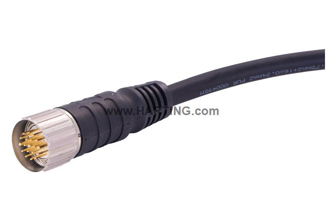 M23_19P MA,Int-thread,STR PVC cable,5M