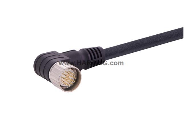 M23_17P MA,Int-thread,ANG PUR cable,10M