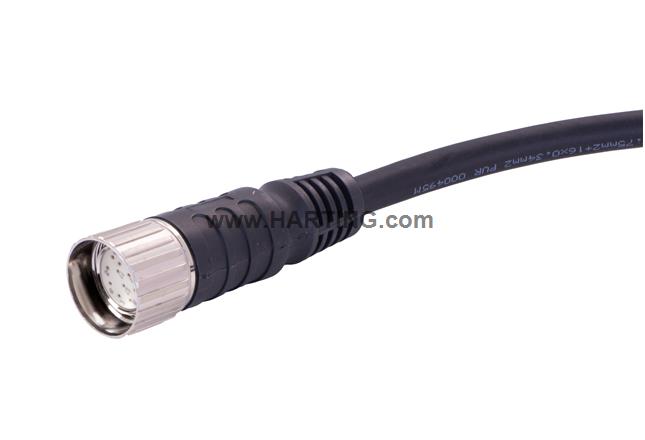 M23_19P FE,Int-thread,STR PUR cable,5M