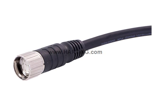 M23_12P FE,Int-thread,STR PVC cable,5M