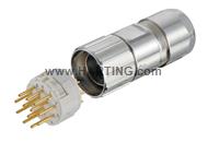 Set M23 Male 12pol. straight solder 7-12