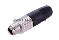 M8 T1 Industrial plug male IP67 overm