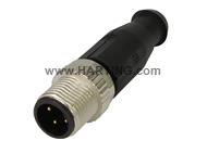 M12 A4 straight male unshld