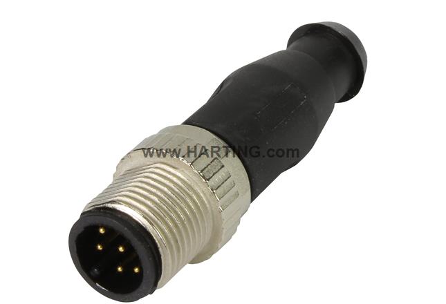 M12 A8 straight male unshld