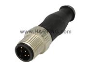 M12 A8 straight male unshld